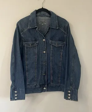 Vintage Y2K Lee Blue Jeans Riders Women’s Denim Jacket Size M Western thumbnail 1