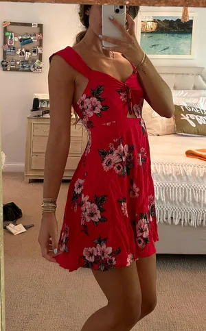 Target Floral Red Dress thumbnail 4