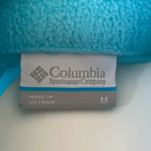 Columbia Aqua Blue Fleece Full Zip Jacket Medium thumbnail 4