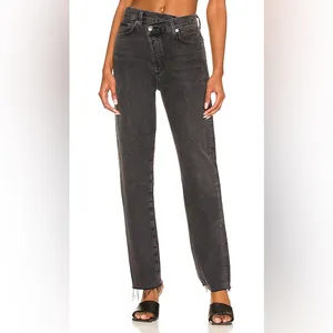 AGOLDE Black Criss Cross Jeans Size 23 thumbnail 2