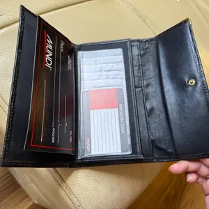 Mundi VTG Black Lizard Embossed‎ Leather Checkbook Wallet Kiss Lock Coin Purse thumbnail 7