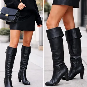 ASH Black Leather Knee-High Heeled Boots Women’s EU 39 / US 8–8.5 thumbnail 5