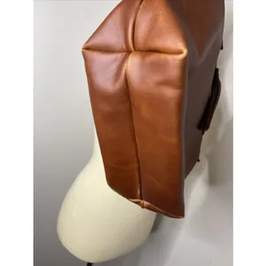 Portland Leather Brown Zipper Almost Perfecgt Leather Tote Large thumbnail 5