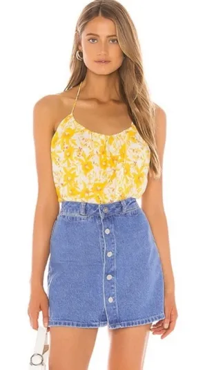 NWT Free people Liza‎ halter floral bodysuit sz S thumbnail 1