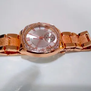 NEW BRONZE Crystal Lady Luxe Watch Stainless Steel Band Classic Quartz Time thumbnail 9