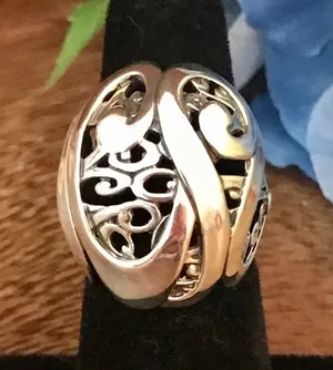 Carolyn Pollack Initial Filigree Sterling Ring 5 Silver thumbnail 1