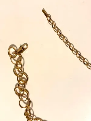 Zara Gold Round Ring Bangle Waist Chain Belt Adjustable Womens US 32 EUR 85 NWT thumbnail 3