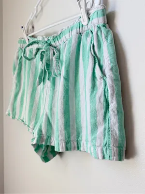 Stoney Clover x Target Mint‎ Green Striped Linen Blend Shorts Womens XL Coastal thumbnail 2