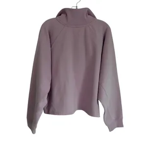 Express Womens Lavender Purple Fleece Quarter Zip Pullover Sweatshirt XL NWT thumbnail 5