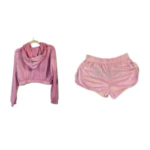 JUICY COUTURE Bling Shorts in Petal Pink Size (M)+DIVIDED Petal Pink Jacket Sz L thumbnail 3