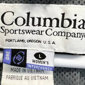 Columbia Interchange Core Jacket Women's‎ L Yellow Hooded Packable Rain Shell thumbnail 2