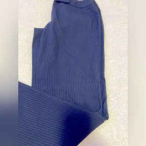 New York and Co. Blue pin striped Straight Leg Pants. thumbnail 5
