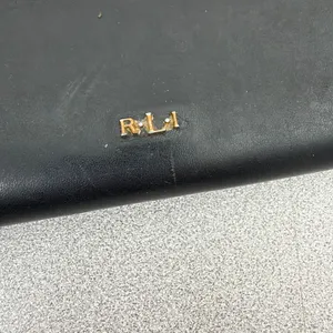 Lauren Ralph Lauren Wallet Womens OS Black Leather Zip Around Buckle Detail thumbnail 3