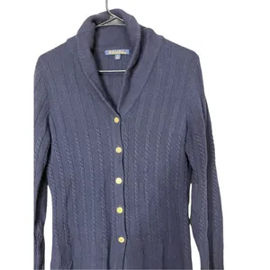 Brooks Brothers Knit Blue Cashmere Blend Button Front Cardigan Sweater‎ Size M thumbnail 2