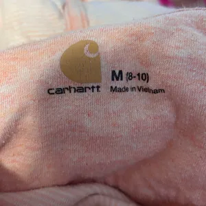 Women's Carhartt Fresh Peach Heather Pondera hooded Henley Shirt size medium thumbnail 8