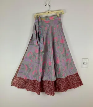 Reversible Maxi Wrap Skirt BINW400 Purple thumbnail 1