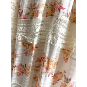 Audrey Parks Francesca's Women's Maxi Dress Floral Rayon Cottagecore Lace Small thumbnail 13