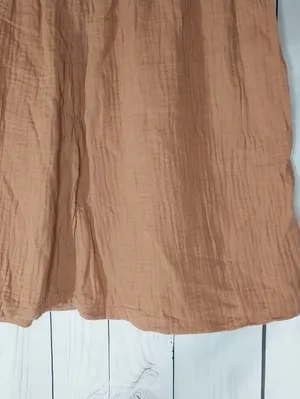 UpWest Coastal 100% Organic Cotton Gauze High-Waisted Mini Skirt thumbnail 7