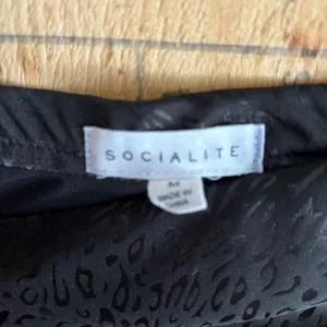 Socialite Black Leopard Print Knee Length Skirt Sz M thumbnail 6