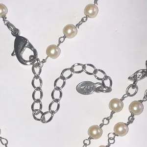 Monet Elegant Faux Pearl and Silver Tone Dainty Beaded Necklace thumbnail 4