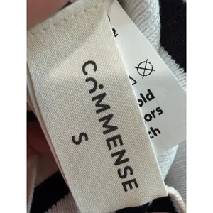 Commense Striped Casual Strech Crop Bodycon Knit Top Black White Stripe S thumbnail 6