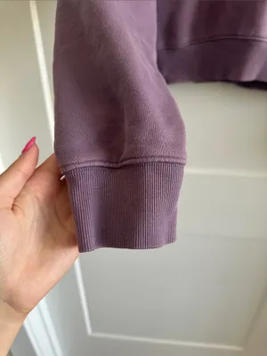 TNA cozy fleece cropped crew neck Purple thumbnail 2