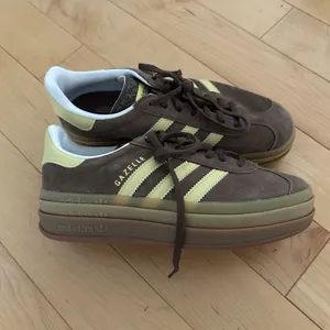 Adidas Gazelle Platform Brown Yellow Bold Sneakers Size 6.5 thumbnail 3