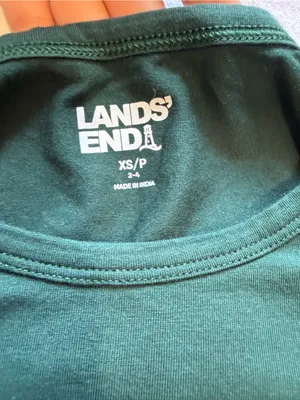 Lands' End Forest Green Two-Piece Pajama Set thumbnail 4