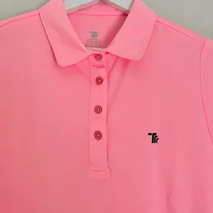 NEW Travels Together With You Polo Shirt Top Bright Pink Women’s Size Small thumbnail 4