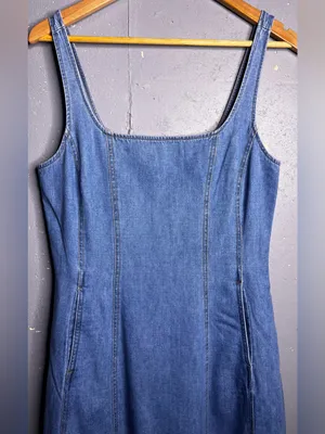 Marine Layer Roan Denim Maxi Dress in size Medium. thumbnail 7