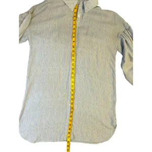 Blue and White Striped Palms Away Shirt Dress - Size M thumbnail 5