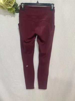 High-Waist Burgundy Seamless Leggings thumbnail 4