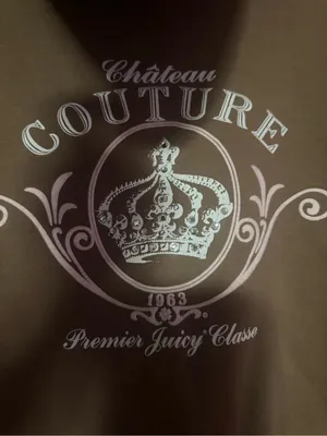 Juicy Couture Sz Small Vintage Y2K Full Zip Hoodie Ruche Details Chateau Couture thumbnail 3