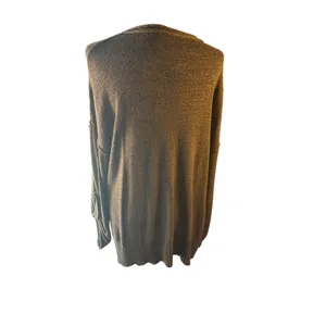 She + Sky Brown Button Henley Knit Top thumbnail 3