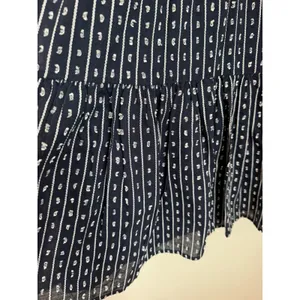 Tommy Hilfiger Women's Petite Long Sleeve Tie Tiered Skirt 3/4 Sleeve Blue $119 thumbnail 6