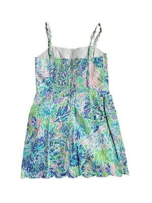 Lilly Pulitzer Jesse Romper Shell of a Party Floral Scallop-Trim Short Size 6 thumbnail 6
