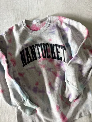 Nantucket Tie-Dye Sweatshirt - Lee Cross Grain Cotton, Large thumbnail 7