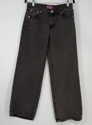 Edikted‎ Womens Black Acid Wash Wide Leg Baggy Jeans Size Medium Streetwear Y2K thumbnail 1