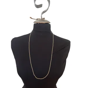 Gold & Silver-Tone Beaded Necklace With Lobster Clasp Closure thumbnail 2