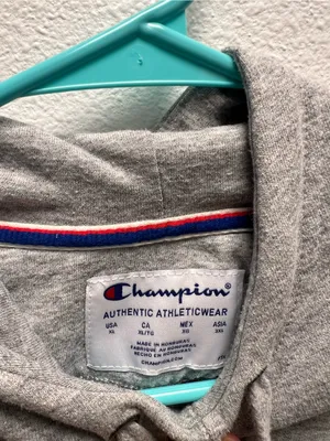 Champion Grey Hooded Sweatshirt Size XL thumbnail 2