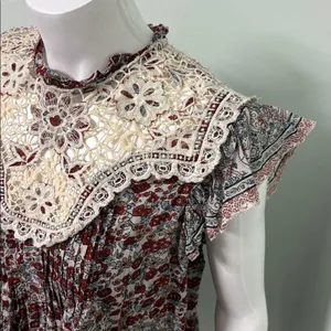 ANTHROPOLOGIE Othilia Malia Lace Top Medium thumbnail 4