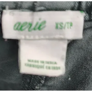Aerie Olive Green Paper Bag Waist Shorts Casual Summer Comfort‎ XS thumbnail 3