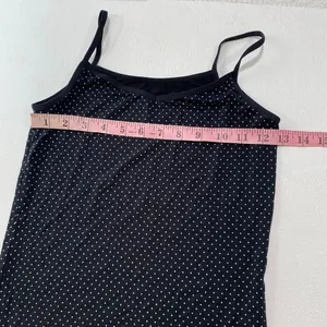 Uniqlo Black White Polka Dot Cami Tank Top Medium Y2K Minimalist thumbnail 5