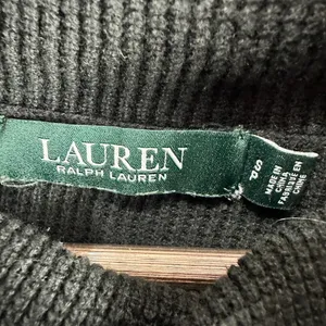 Ralph Lauren Cowl Neck Sweater Black Small Quiet‎ Luxury Minimalist Clean Girl thumbnail 2