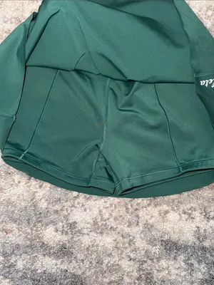 Athleta Deep Green Active Skirt with Striped Waistband thumbnail 9