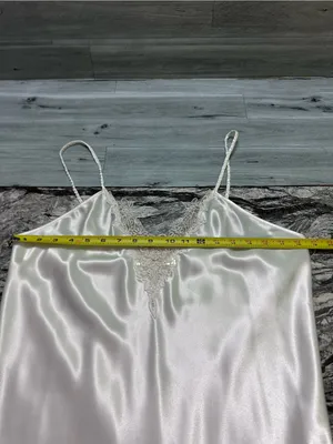 Intimo Amore Satin Ivory Wrap Robe with Nightgown vintage M thumbnail 6