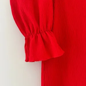 Asos Red Button Down Maxi Dress Sz 4 thumbnail 3