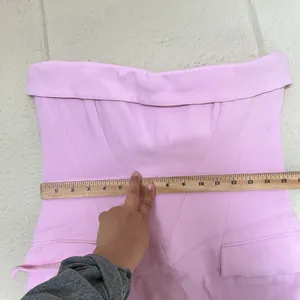 House of CB Naia Pink Strapless Mini Dress Flap Pocket‎ Bodycon L thumbnail 7