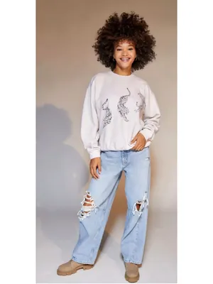 Tiger Sweatshirt ASO Kaley Cuoco Urban Outfitters Project Social T Animal Print thumbnail 4