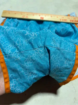 Nike Women's blue Running Shorts with Orange Trim small thumbnail 3